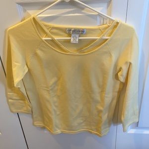 Sutton Studio Women’s Yellow Long-Sleeve Top S